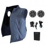 Casual Cotton Fan Cooling Vest Waistcoats OEM AC Vest Cooler for sale