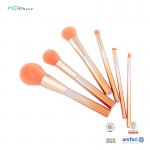 Aluminum Ferrule Face Makeup Brush Set 6PCS Plastic Handle Soft Synthetic Hair for sale