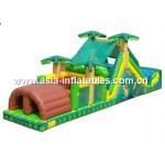Green Obstacle, Inflatable Challenge Track For Children Amusement for sale