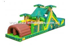 China Green Obstacle, Inflatable Challenge Track For Children Amusement supplier