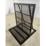 1.2M Aluminum Crowd Control Barricades Black Silvery Mojo Crowd Control Fence