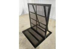China 1.2M Aluminum Crowd Control Barricades Black Silvery Mojo Crowd Control Fence supplier