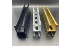 China Back to Back Unistrut Electrical Yellow Zinc 41x82 Slotted Double Strut Channel supplier