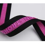 Custom 3D Logo Elastic Strap  Glossy Matte Silicone Polyester Webbing For Garment Accessories for sale