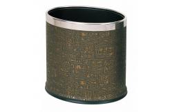 China Hotel Metal Double Layer Recycling Trash Garbage Can Stainless Steel Waste Bin supplier