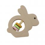 Eco Friendly Silicone Baby Toys Rattle Rabbit Shape For Toddler