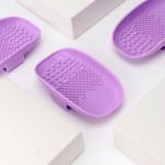 Purple Scrubber Makeup Brush Cleaner Pad Makeup Tools Cosmetic Brush Cleaning Mat for sale