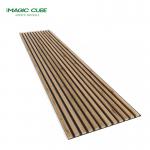Eco-Friendly Wood Slat Wall Panel with 15mm Thickness and Glue Installation Accessories for sale