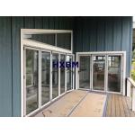 Anodized Glass Aluminum Folding Doors Electrophoresis EPDM For Building for sale