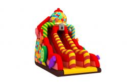 China Custom Inflatable Double Slides Candy Inflatable Slides Castle For Kids supplier