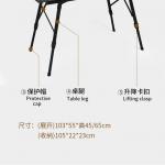 Outdoor Camping Foldable Square Table Three Piece Aluminum Plate Tactical Table