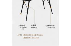 China Outdoor Camping Foldable Square Table Three Piece Aluminum Plate Tactical Table supplier