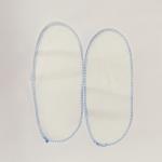 Adult Disposable Nonwoven Close Slippers With Whole Top Lightweight PP Blue Thread Sewing