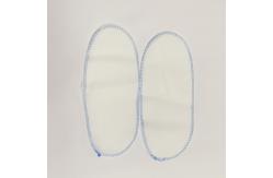 China Adult Disposable Nonwoven Close Slippers With Whole Top Lightweight PP Blue Thread Sewing supplier