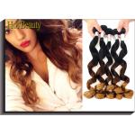 Fasion Peruvian Virgin Hair / 3 Tone Color Natural Wavy Bundles BV SGS for sale