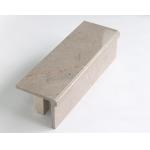 Glossy Marble Stairs Anti Slip Light Yellow Interior Stairs Step Tiles Customized for sale