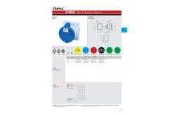 China 63A IP44 220v 6h Straight Durable Panel Mount Power Socket IEC Standard supplier
