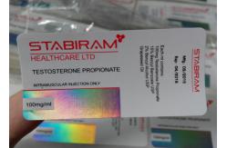 China Adhesive Sticker Labels / vial Vial Labels Glossy With Laser Line Stamped Finish supplier