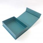 Rectangle Blue Solid Magnetic Gift Box With Ribbon for sale