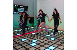China Jumping Grid LED Dance Floor Tile Interactive Game For Amusement Park supplier