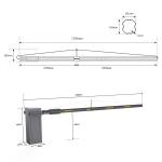 12-Meter Ultra Long Arm Barrier DZ-2307 for Large-Scale Vehicle Traffic Access Control for sale