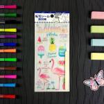 Pressure Sensitive Cartoon Sticker Sheet Cold Transfer For Can Metal Package for sale