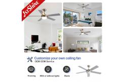 China Dual-Style Ceiling Fan With Light And Reversible Black & Silver Blades Remote Control supplier