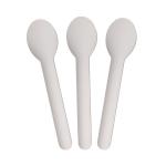 Disposable Paper Biodegradable Cutlery Spoon Durable 160mm For Catering for sale