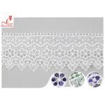 White 100% Polyester Water Soluble Lace Trim For Clothing Factory