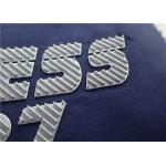 Raised Twill Flash Silver Surface Heat Transfer Logo Three Dimensional Effect