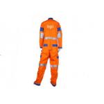High Visibility Industrial Work Uniforms , Polyester Hi - Vis Fire Overalls