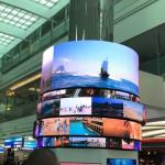P3.91 360° Degree Outdoor Full Color Column Sphere LED Display Screen Building Billboard for sale