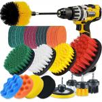 30 Piece Drill Brush Scrub Pads and Sponge with Extend Long Attachment for sale
