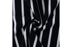 China Ribbed Cotton Interlock Fabric Double Yarn 32S Antibacterial Stripe Material supplier