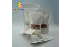 China Clear Window Tea Bags Packaging / Resealable Stand Up Pouches For Food supplier