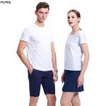 Flyita Custom Wholesale Short Sleeve Men And Women Cotton T Shirt Round Neck Summer Tee Shirts With Printing Logo for sale