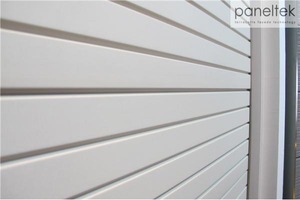 Grooved Surface Terracotta Cladding Panels Recyclable For Building Curtain Wall