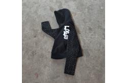China Customization Mens Oversized Cropped Hoodie Rhinestone Zip Hoodie Drawstring Design supplier