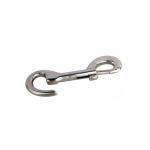 Double Ended Open Fixed Eye Bolt Snap Hook 4'' Zinc Alloy Diecast Nickel Plated for sale