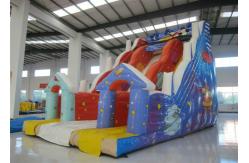 China Spaceship themed inflatable high dry slide Top hot sale blue inflatable high slide supplier