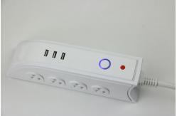China 15A Desktop Power Strip , Overload Protection European 8AC3USB Double - Sided USB Socket supplier