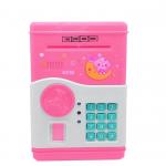 kids educational financial customs atm password put credit cards piggy bank blue color mini electronic safe for sale