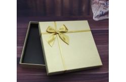 China Matt Lamination Butterfly Ribbon Closure Rigid Cardboard Gift Boxes supplier