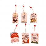 Christmas Tree Decorative Wooden Santa Tag For Tree for sale