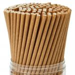 Natural Brown Decorative Paper Drinking Straws Durable Water Resistant for sale
