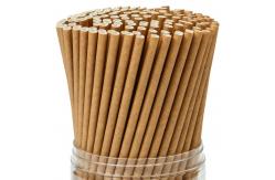 China Natural Brown Decorative Paper Drinking Straws Durable Water Resistant supplier