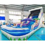 Multi Color 0.55mm PVC Outdoor Inflatable Water Slides for sale