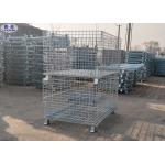 Foldable Lockable Metal Wire Mesh Pallet Cages for Transportation for sale