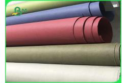 China Fiber Pulp Tear Resistance Red & Blue Washable Kraft Paper Fabric For Wallets supplier