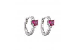 China 925 Silver Crystal Hoop Earrings supplier